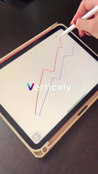 グラフを描く、集中する手元