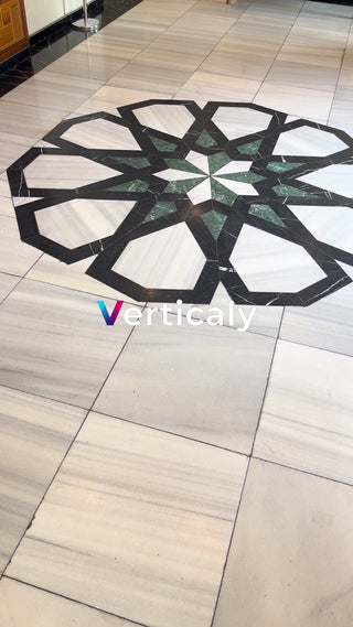 床の幾何学模様デザイン