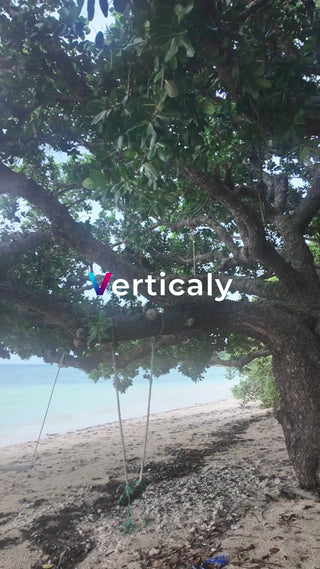 ビーチの木陰で休憩