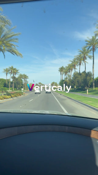 椰子の木と青空の道