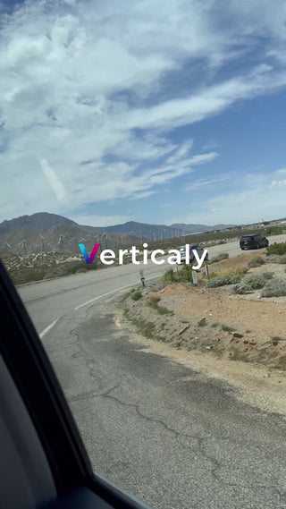 風力発電と道路、ドライブ