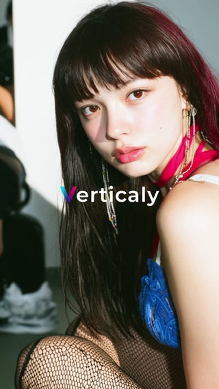 美しい女性、夕暮れの街並み