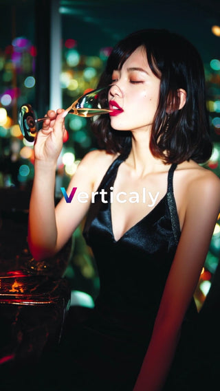 シャンパンを嗜む女性