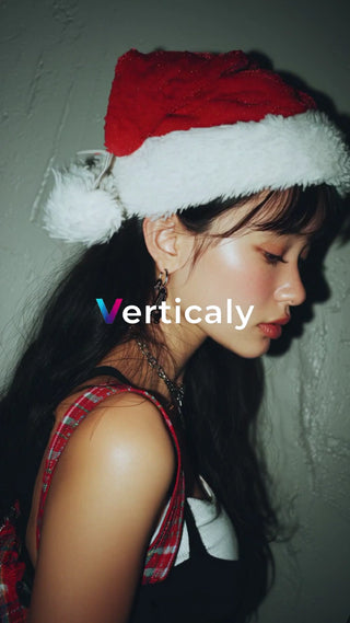 クリスマス、横顔の女性