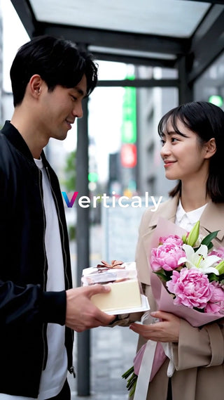 プレゼントを渡す瞬間