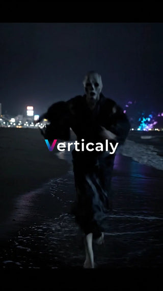 夜の海辺を走る