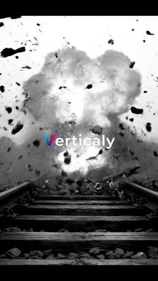 爆発、線路を走る