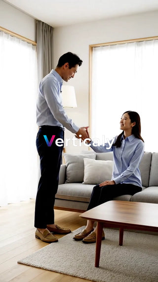 笑顔で握手する二人