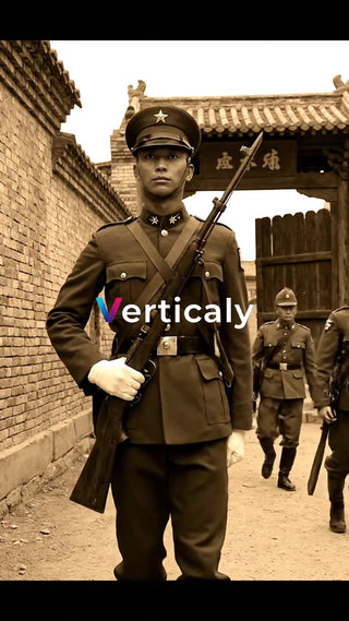 軍服姿の兵士、出陣