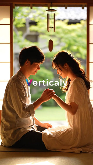 手を取り合う二人、穏やかな時間