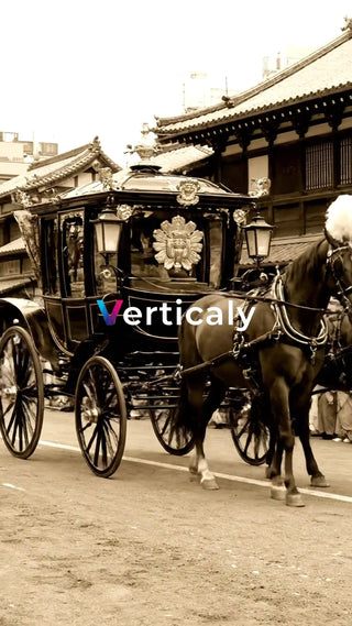 豪華な馬車、日本の街並み