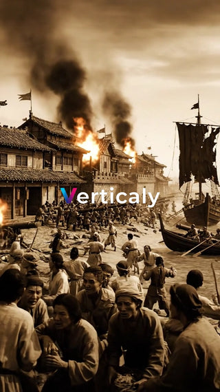 戦火の中、街の人々