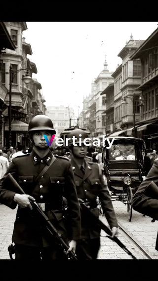 軍服姿の兵士たち、街を行く