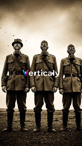 ガスマスク姿の兵士たち