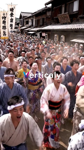 お祭り騒ぎ、笑顔弾ける