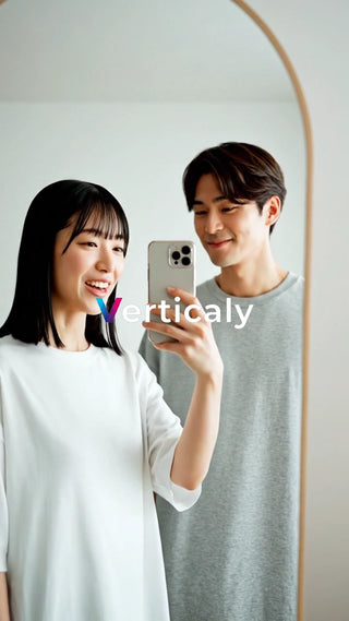 自撮りするカップル、笑顔が眩しい