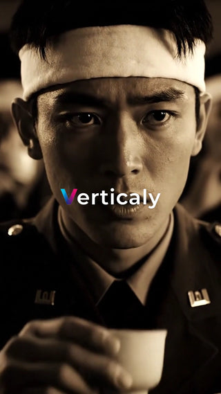 軍服姿の男、静かに