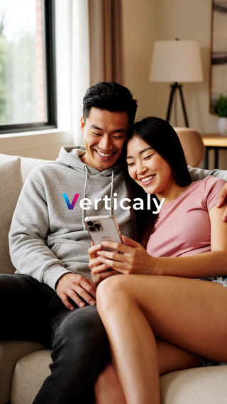 スマホを見て笑う二人