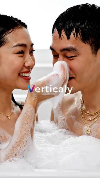 バスタブで戯れるカップル