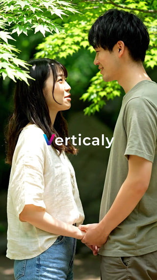 公園デート、手繋ぎ笑顔