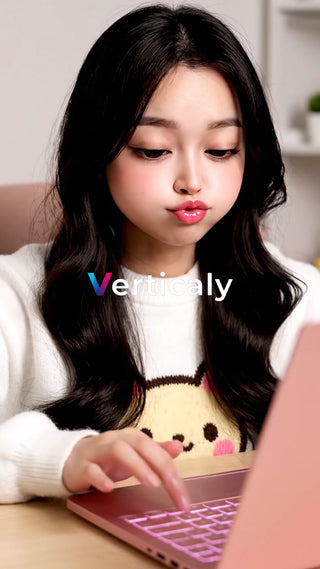 PC作業中の女性、集中する姿