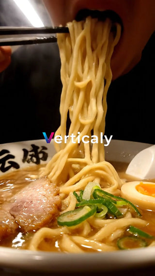 ラーメンをすする瞬間