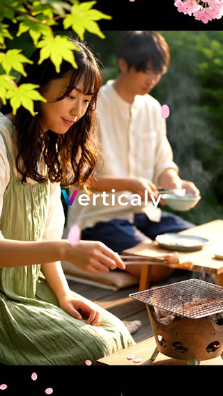 春のBBQ、穏やかな時間