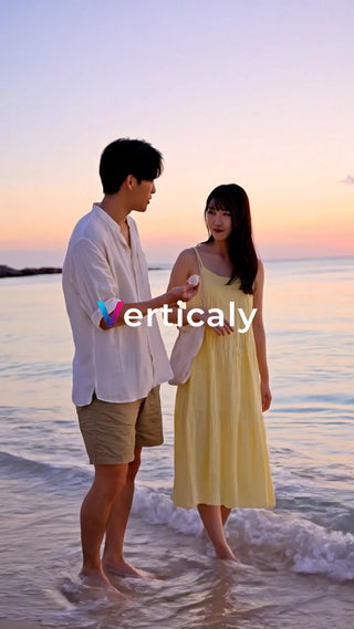 海辺で語らう二人