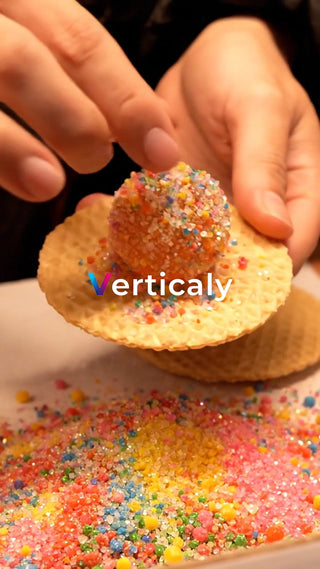 カラフルシュガーまぶしのお菓子