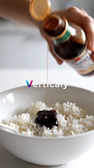 ご飯に醤油をかける