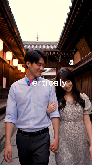 二人で歩く古都の小道