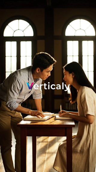 図書館で語らう二人