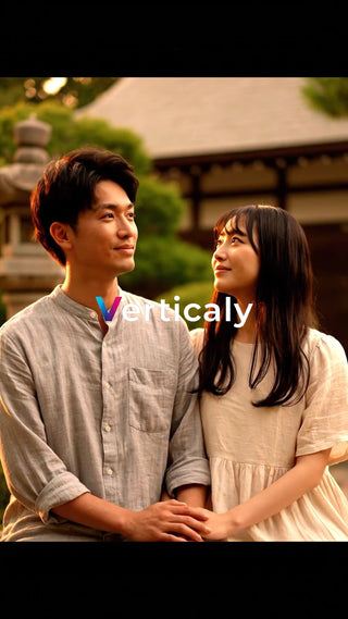 寄り添う二人、夕暮れ時