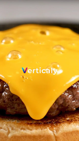 チーズバーガー、とろけるチーズ