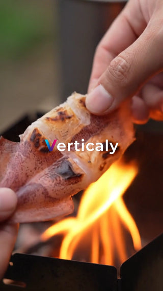 炙られたイカ、炭火焼き