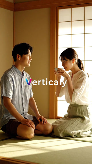 和室で語らう二人