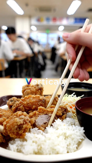 揚げ物とご飯、日本の食事