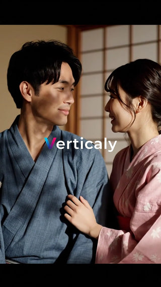 浴衣姿の二人、見つめ合う