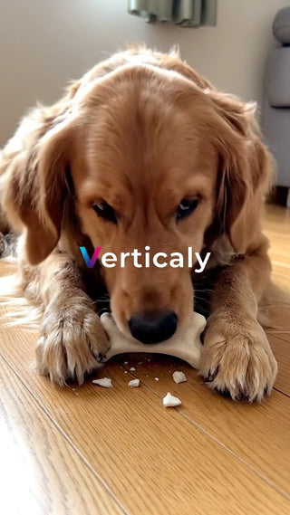 骨を噛むゴールデンレトリバー