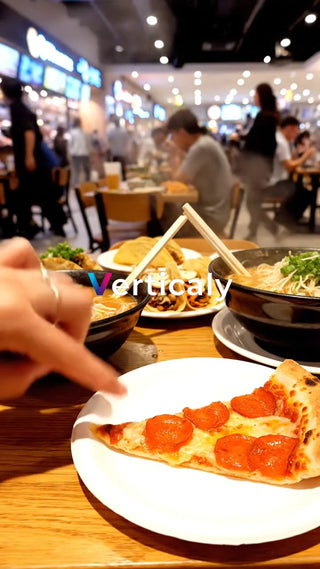 ピザを食べる、くつろぎの時間