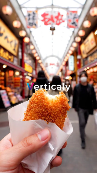 揚げ物、食べ歩きの風景