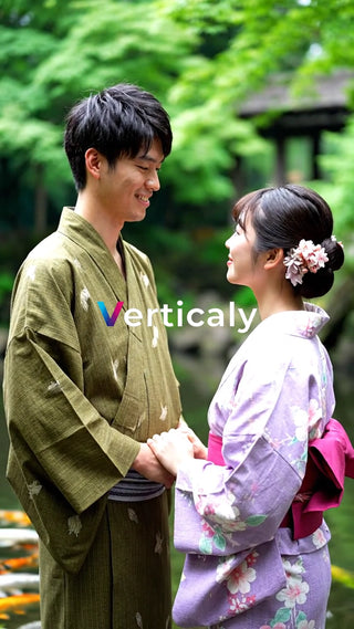 浴衣姿の二人、夏の思い出