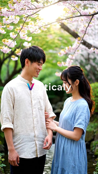 桜並木デートの午後