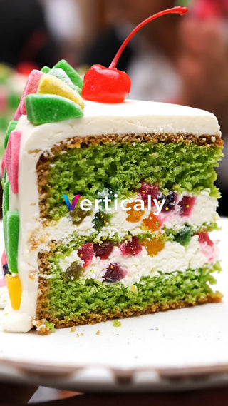 彩り豊かな抹茶ケーキ