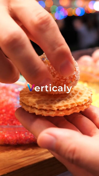 クッキーに砂糖をまぶす