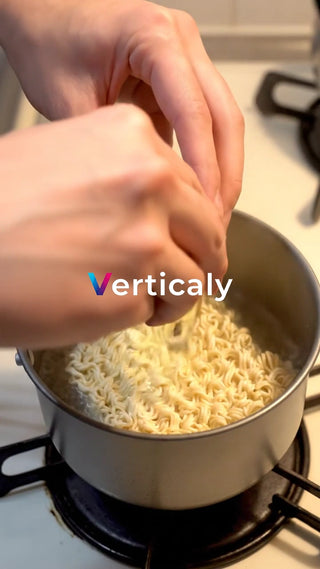 ラーメンを作る、手元