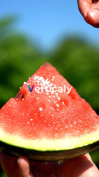 塩を振る、夏のスイカ