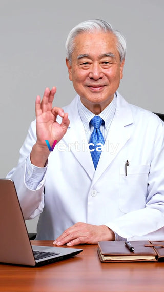 医師のOKサイン、成功を確信