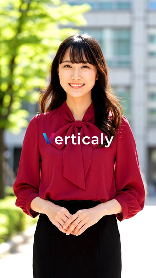 微笑む女性、都会の午後