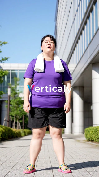 運動後の休憩、清々しい表情